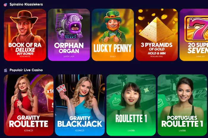 SpinSino Casino spiele