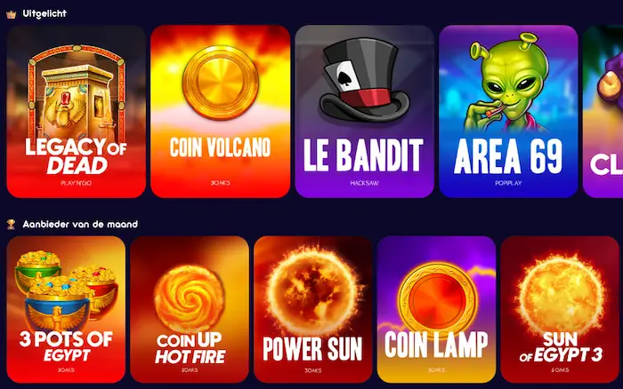 SpinSino Casino games