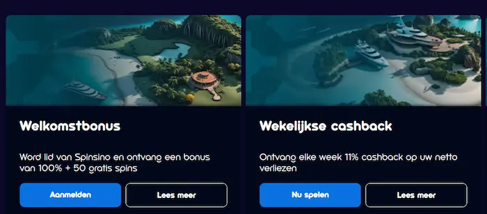 SpinSino Casino bonuses